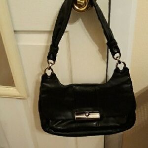 Coach Black Leather Shoulder Bag